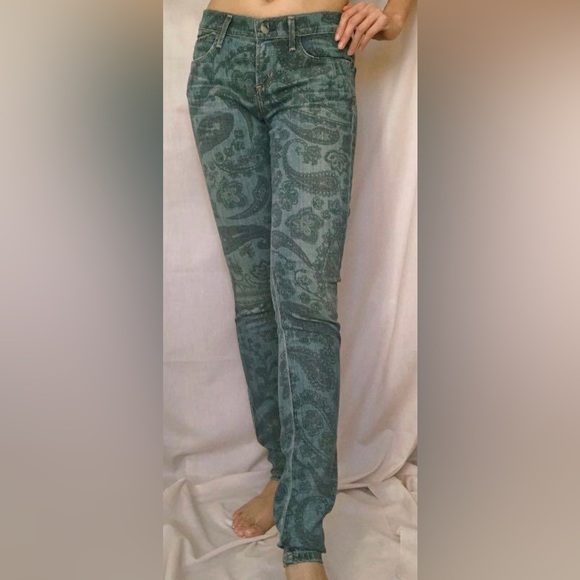 Bullhead Denim - Bullhead Denim paisley pattern ankle skinniest jeans size junior 3